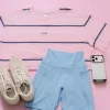 Go-To Stripe FLXCotton Oversized Tee - Marshmallow-Nightshadow