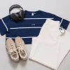 Go-To Stripe FLXCotton Oversized Tee - Future Navy-White