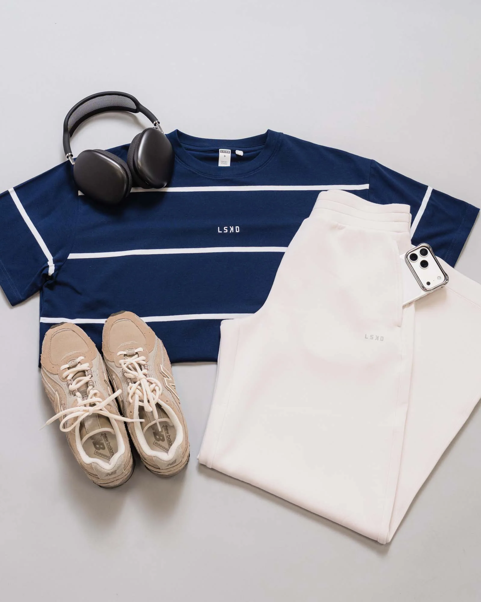 Go-To Stripe FLXCotton Oversized Tee - Future Navy-White