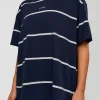 Go-To Stripe FLXCotton Oversized Tee - Future Navy-White