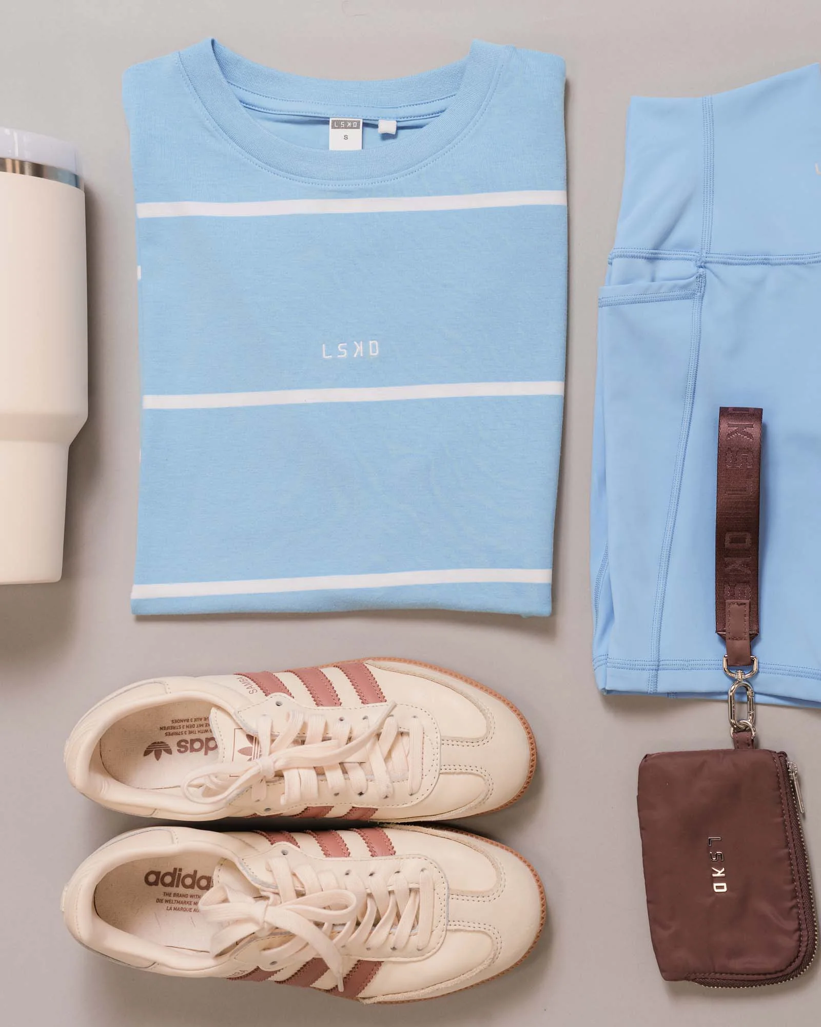 Go-To Stripe FLXCotton Oversized Tee - Open Air-White