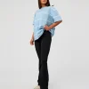 Go-To Stripe FLXCotton Oversized Tee - Open Air-White