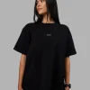 Go-To Heavyweight FLXCotton Oversized Tee - Black