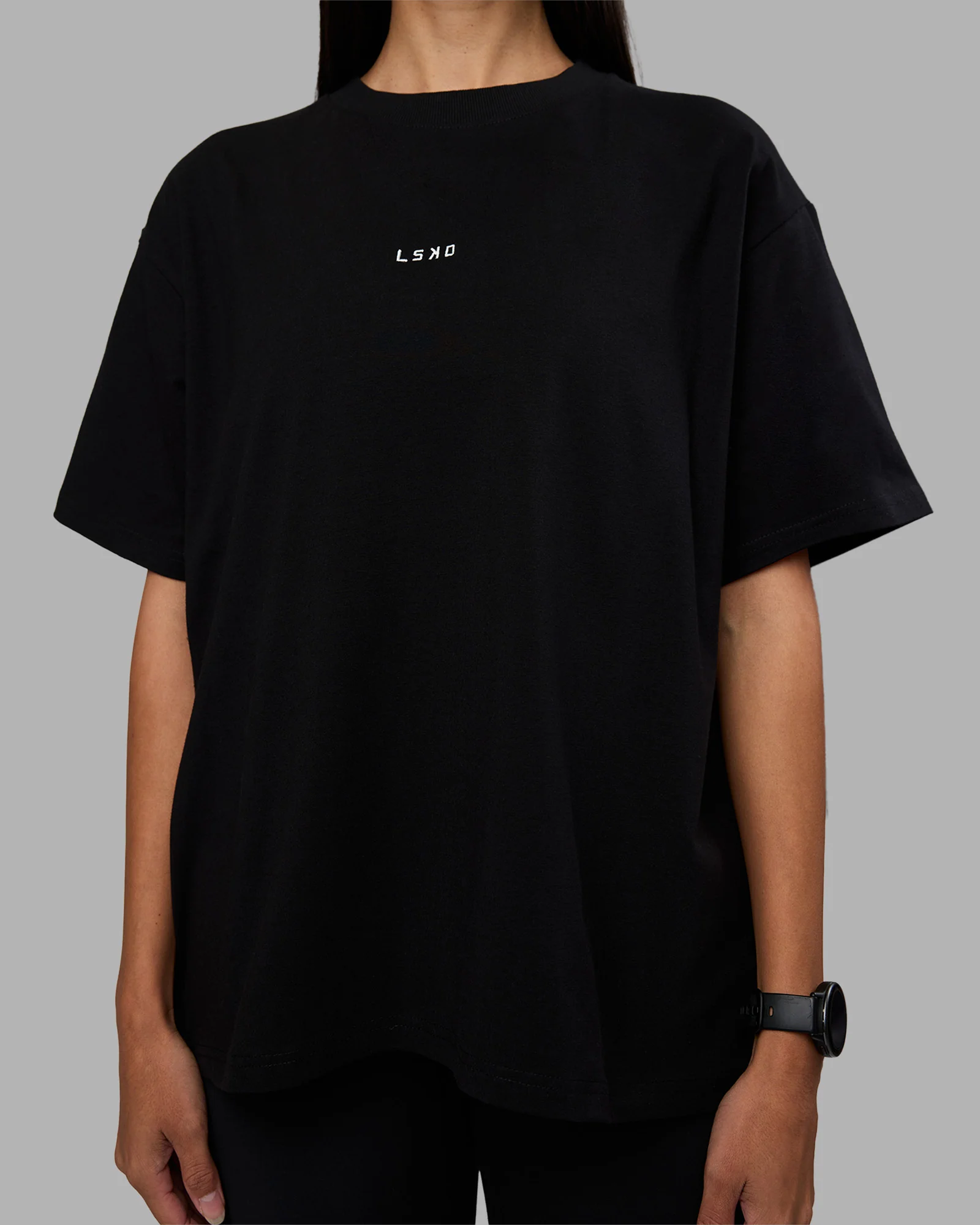 Go-To Heavyweight FLXCotton Oversized Tee - Black