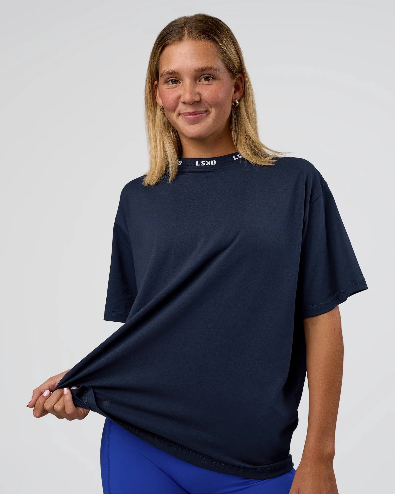 9021-future-navy-white-2xs-future-navy-white-2xs-variation-1.webp Go-To FLXCotton Oversized Deviation Tee - Future Navy-White