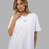 9074-go-to-v-neck-flxcotton-oversized-tee-white-black-1.webp Go-To V-Neck FLXCotton Oversized Tee - White-Black