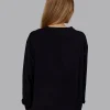 Go-To Long Sleeve FLXCotton Oversized Tee - Black-White