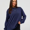 9291-go-to-long-sleeve-flxcotton-oversized-tee-future-navy-white-1.webp Go-To Long Sleeve FLXCotton Oversized Tee - Future Navy-White