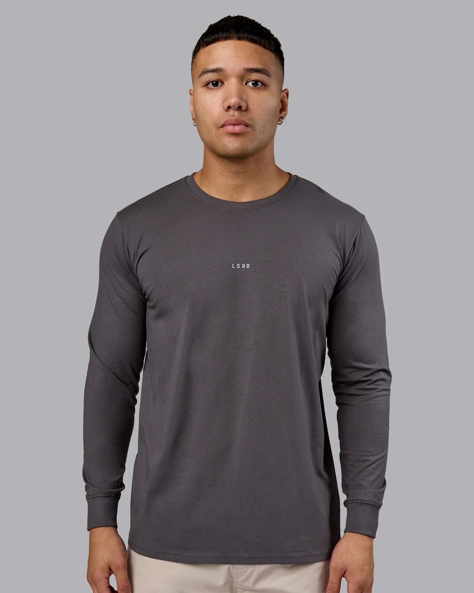 9317-base-flxcotton-long-sleeve-tee-dark-storm-1.webp Base FLXCotton Long Sleeve Tee - Dark Storm