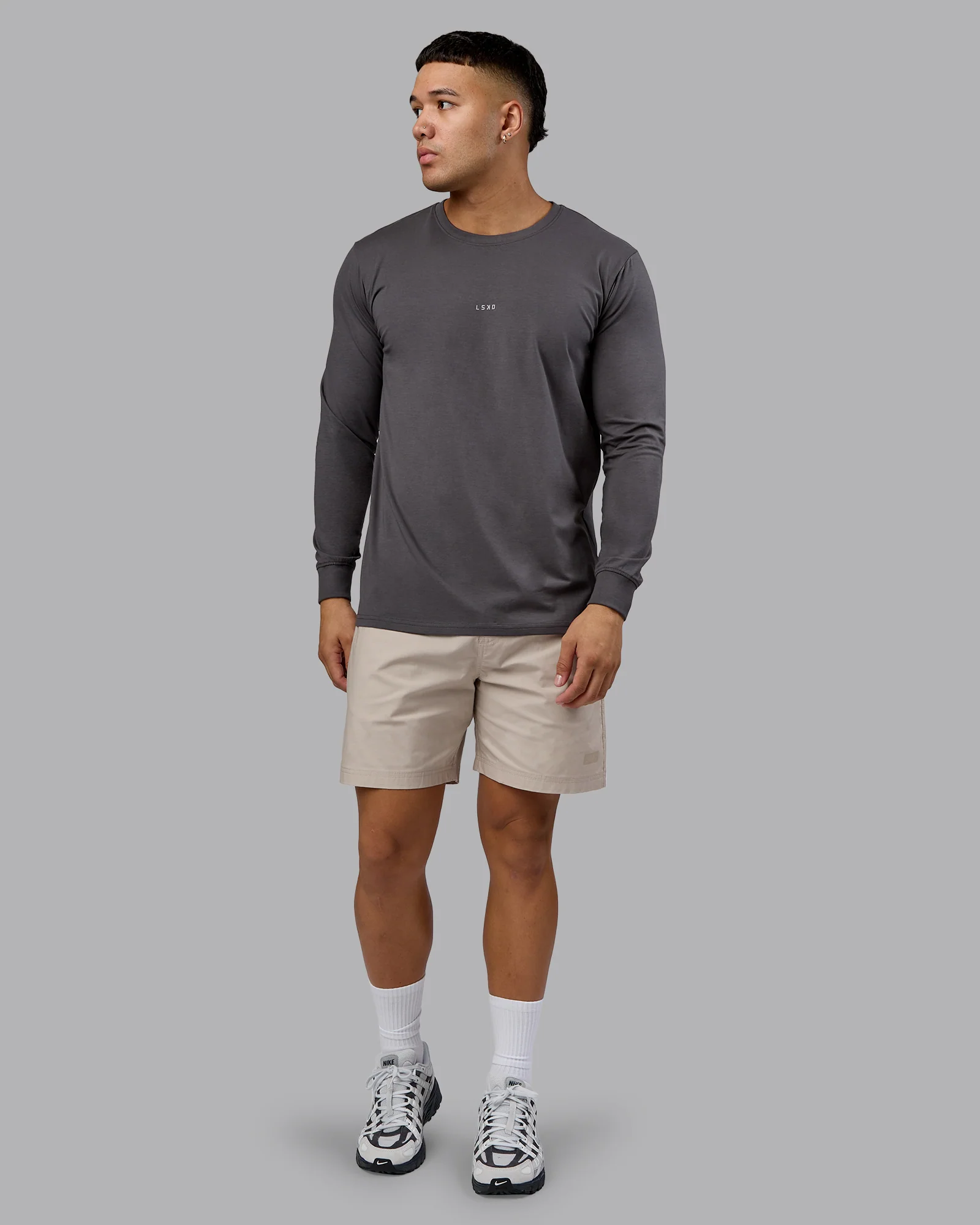 9317-base-flxcotton-long-sleeve-tee-dark-storm-2.webp Base FLXCotton Long Sleeve Tee - Dark Storm