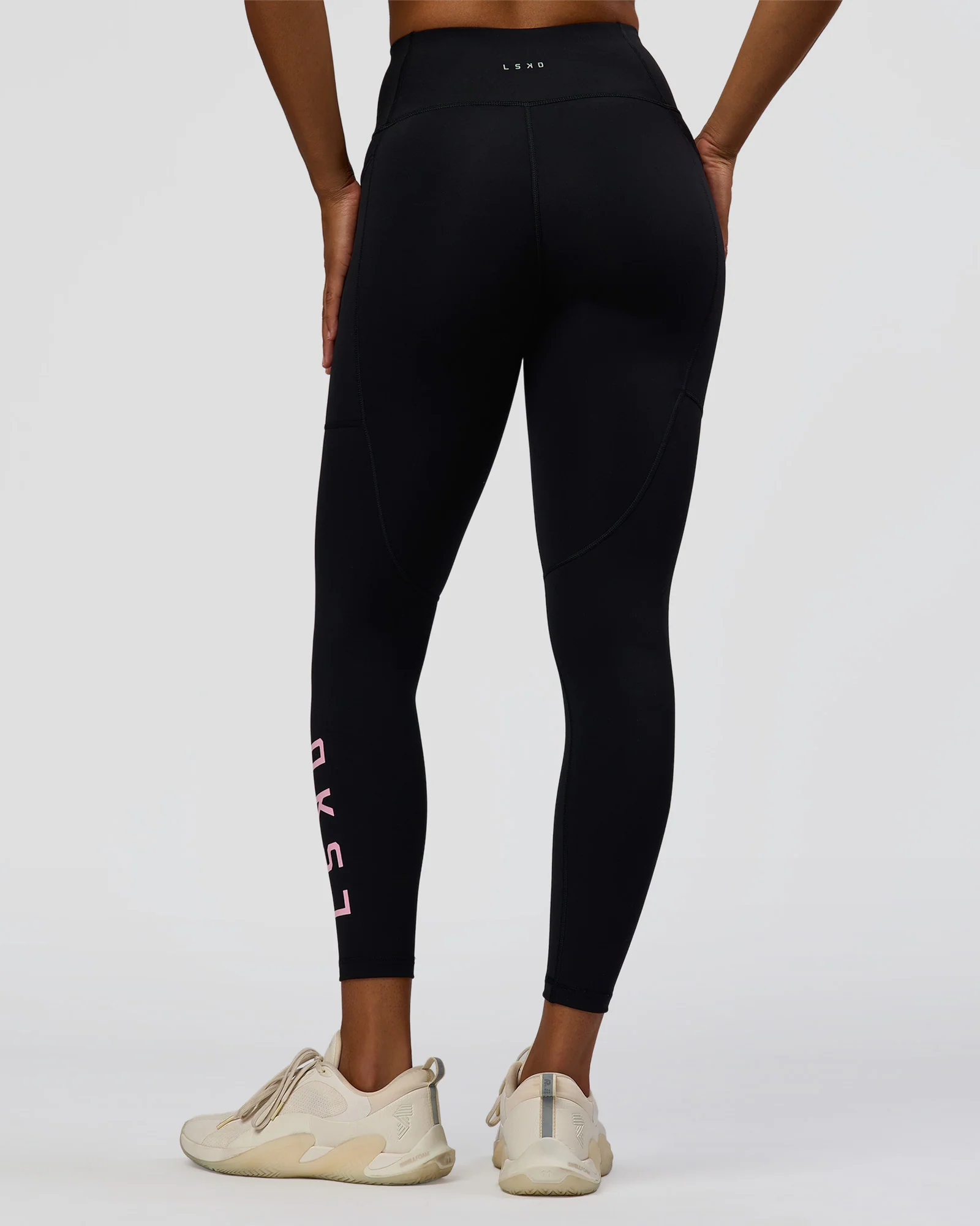 Rep Ultra High-Rise 7/8 Legging Pockets - Black-Marshmallow