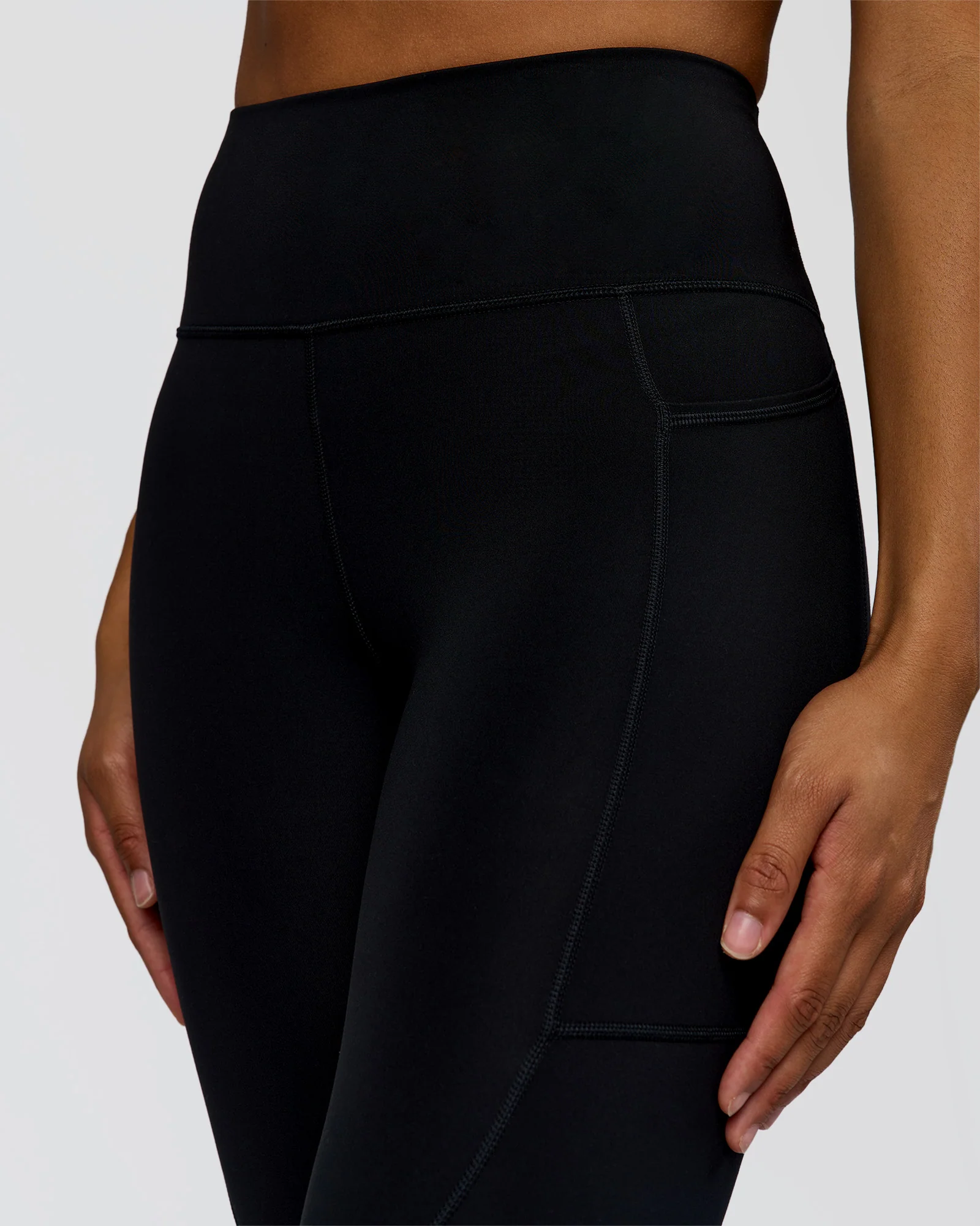 Rep Ultra High-Rise 7/8 Legging Pockets - Black-Marshmallow