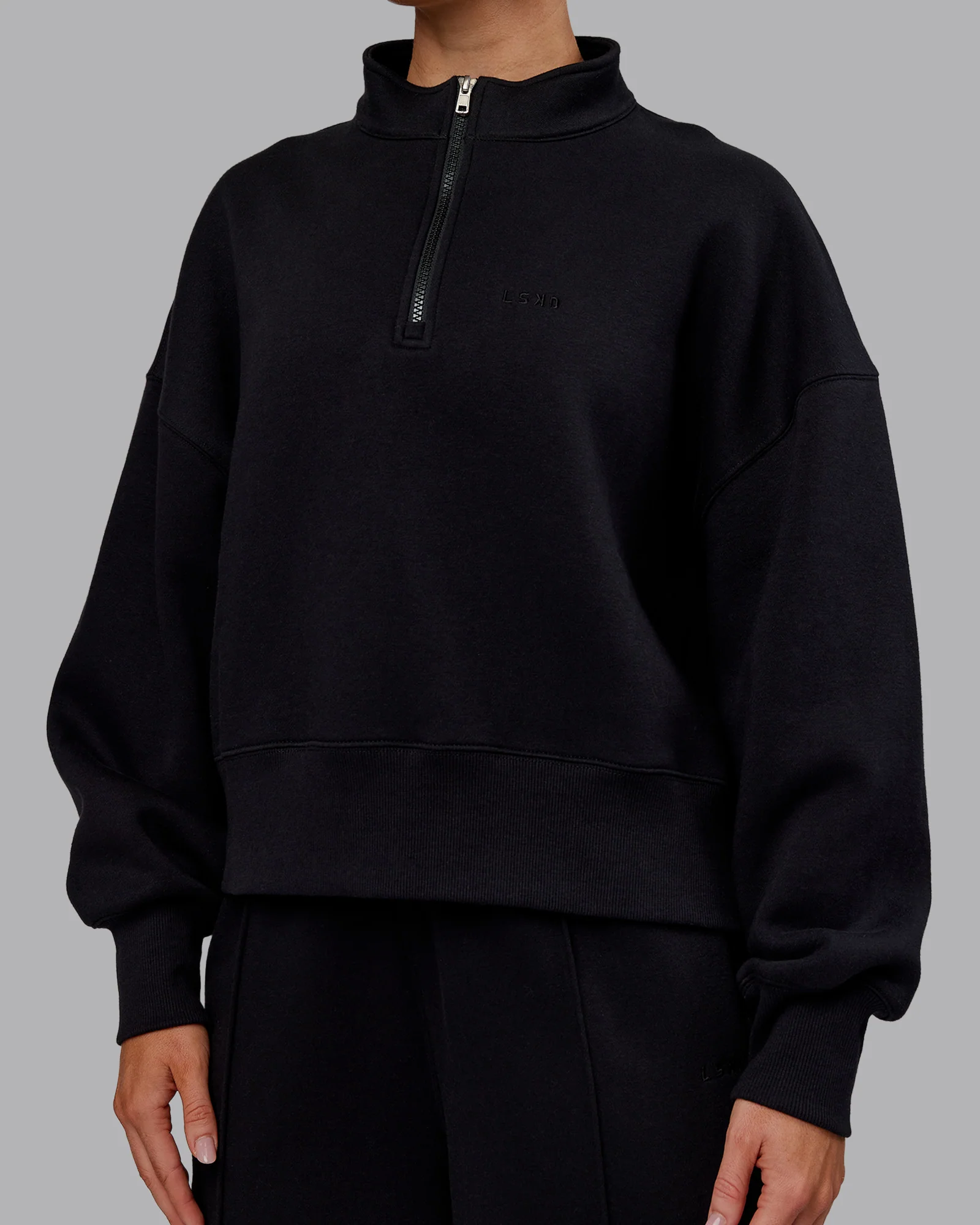 MVP 1/2 Zip Oversized Sweater - Black