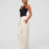 Go-To Wide Leg Track Pant - Silver Marl
