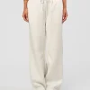 Go-To Wide Leg Track Pant - Silver Marl