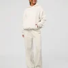Go-To Wide Leg Track Pant - Silver Marl