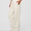 Go-To Wide Leg Track Pant - Silver Marl