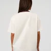 LSKD Fitness Club Heavyweight Oversized Tee - Off White-Cocoa Powder