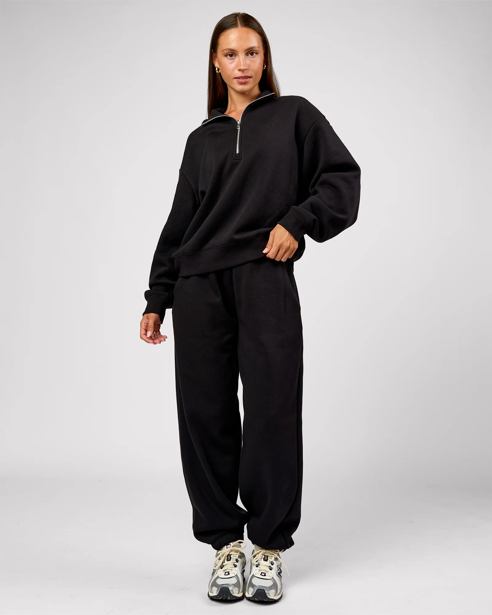 Go-To Oversized Track Pant - Black