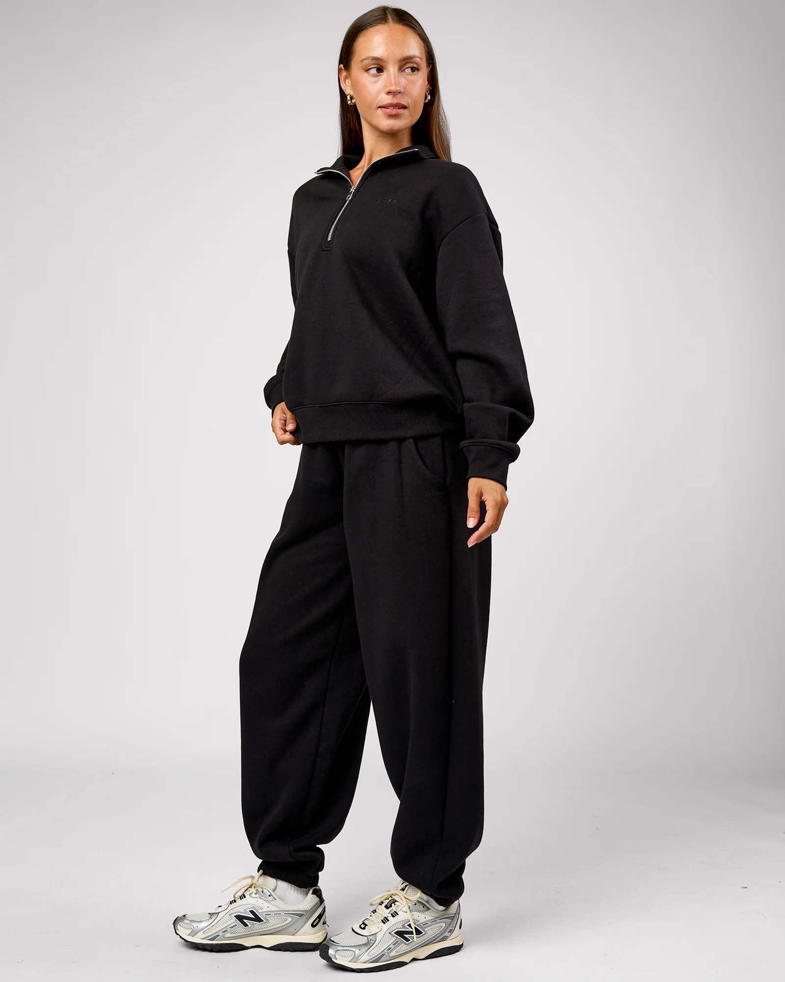 Go-To Oversized Track Pant - Black
