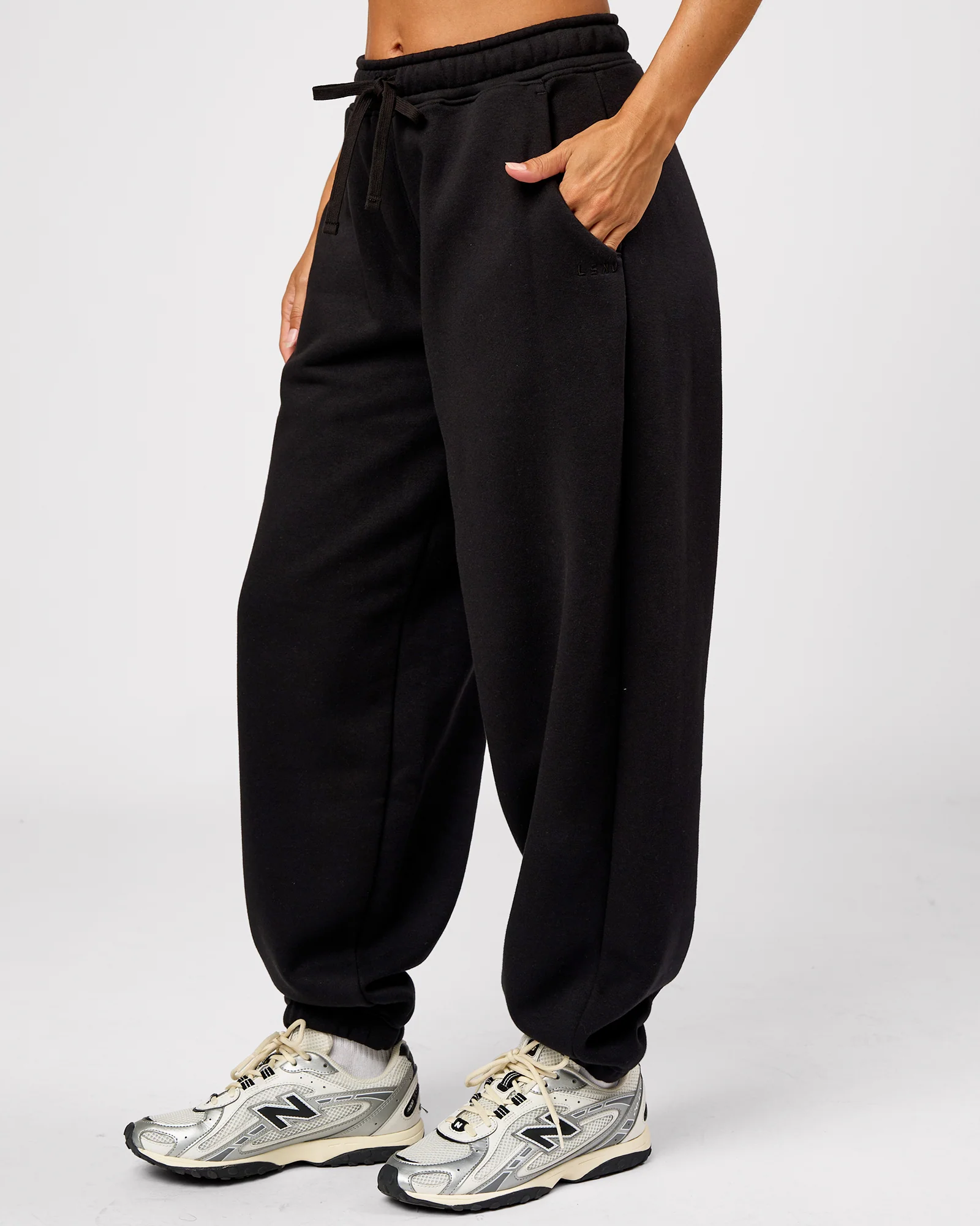 Go-To Oversized Track Pant - Black