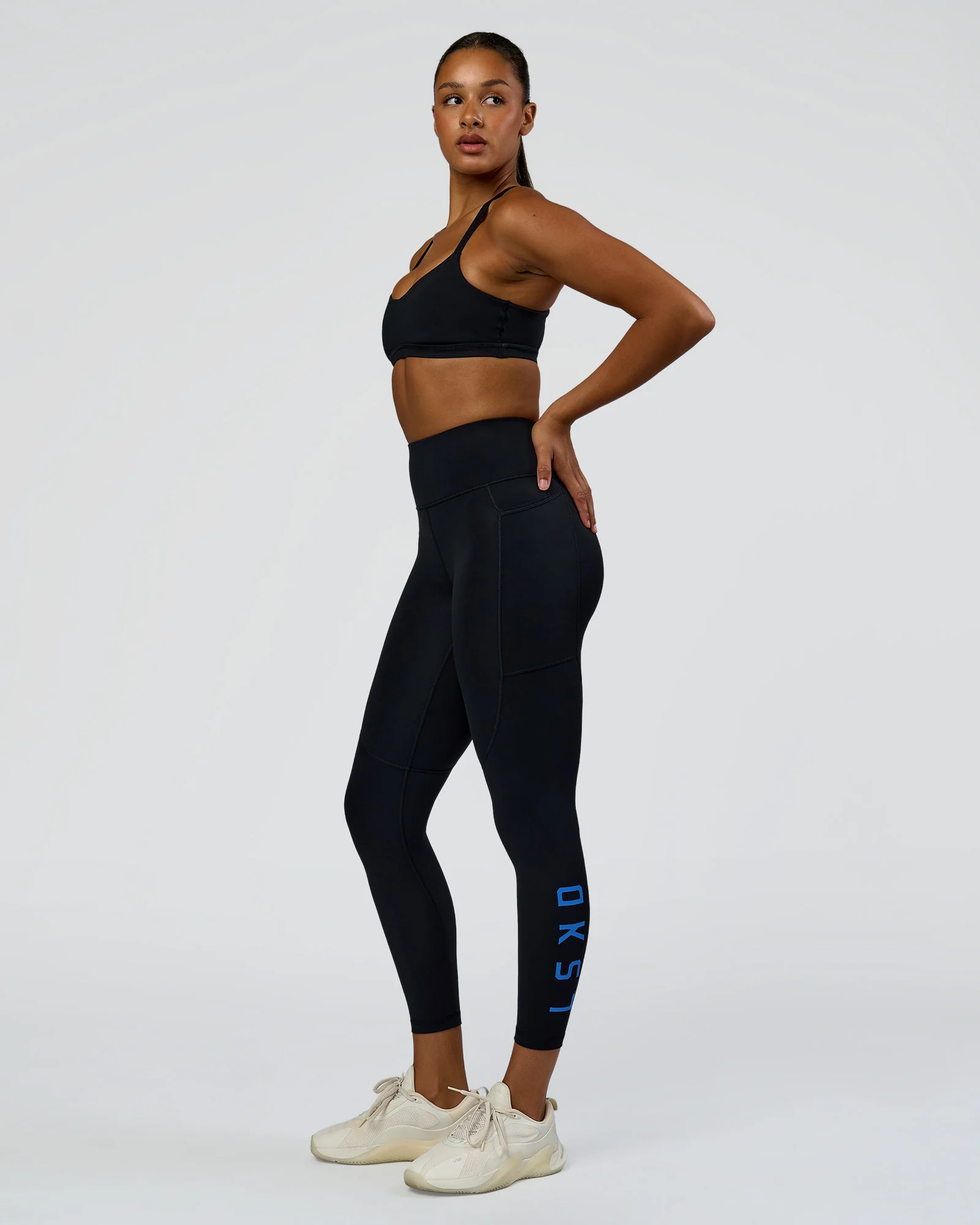 Rep Ultra High-Rise 7/8 Legging Pockets - Black-Palace Blue