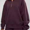 Go-To Oversized Quarter Zip Sweater - Midnight Plum