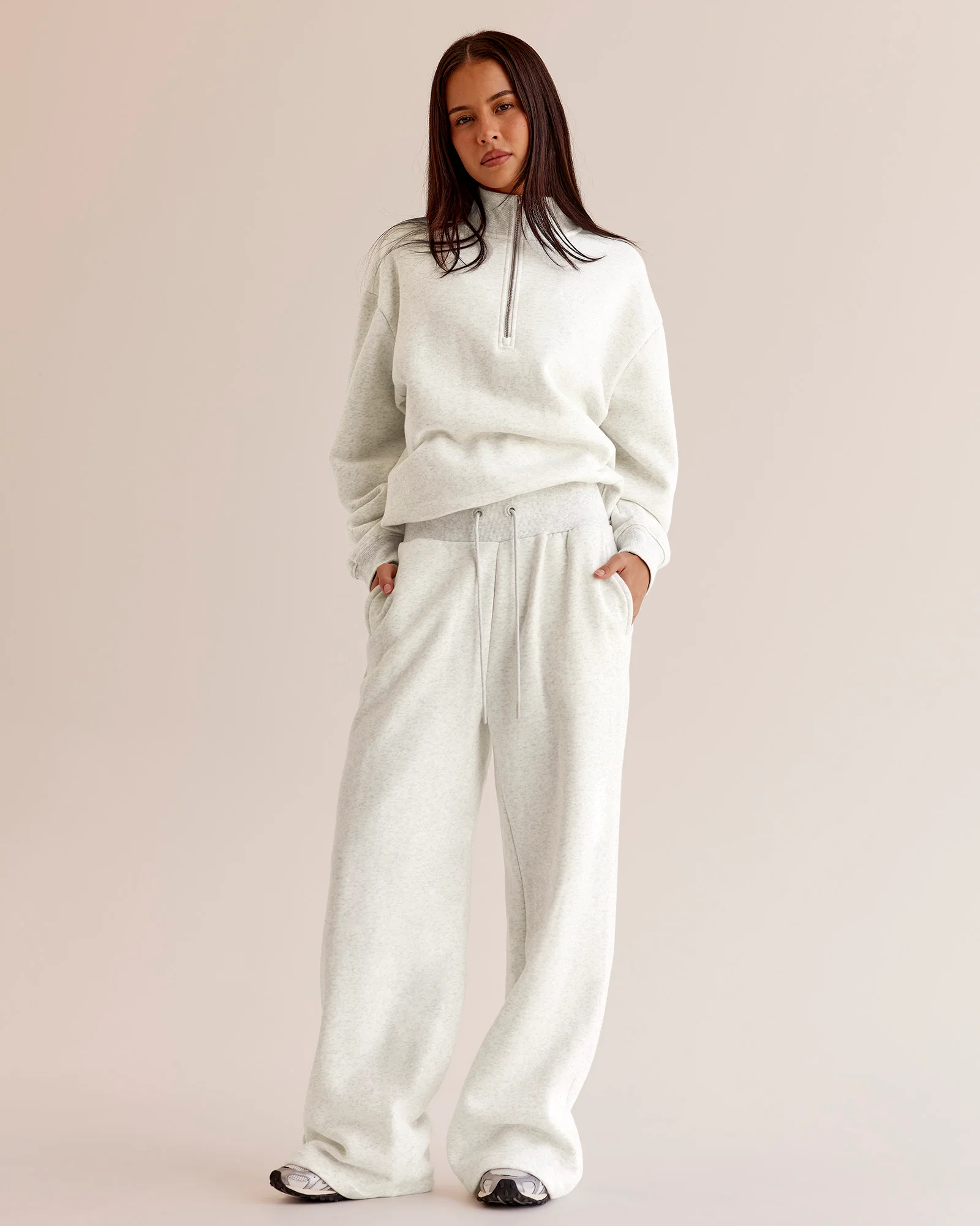 9440-go-to-oversized-quarter-zip-sweater-silver-marl-6.webp Go-To Oversized Quarter Zip Sweater - Silver Marl