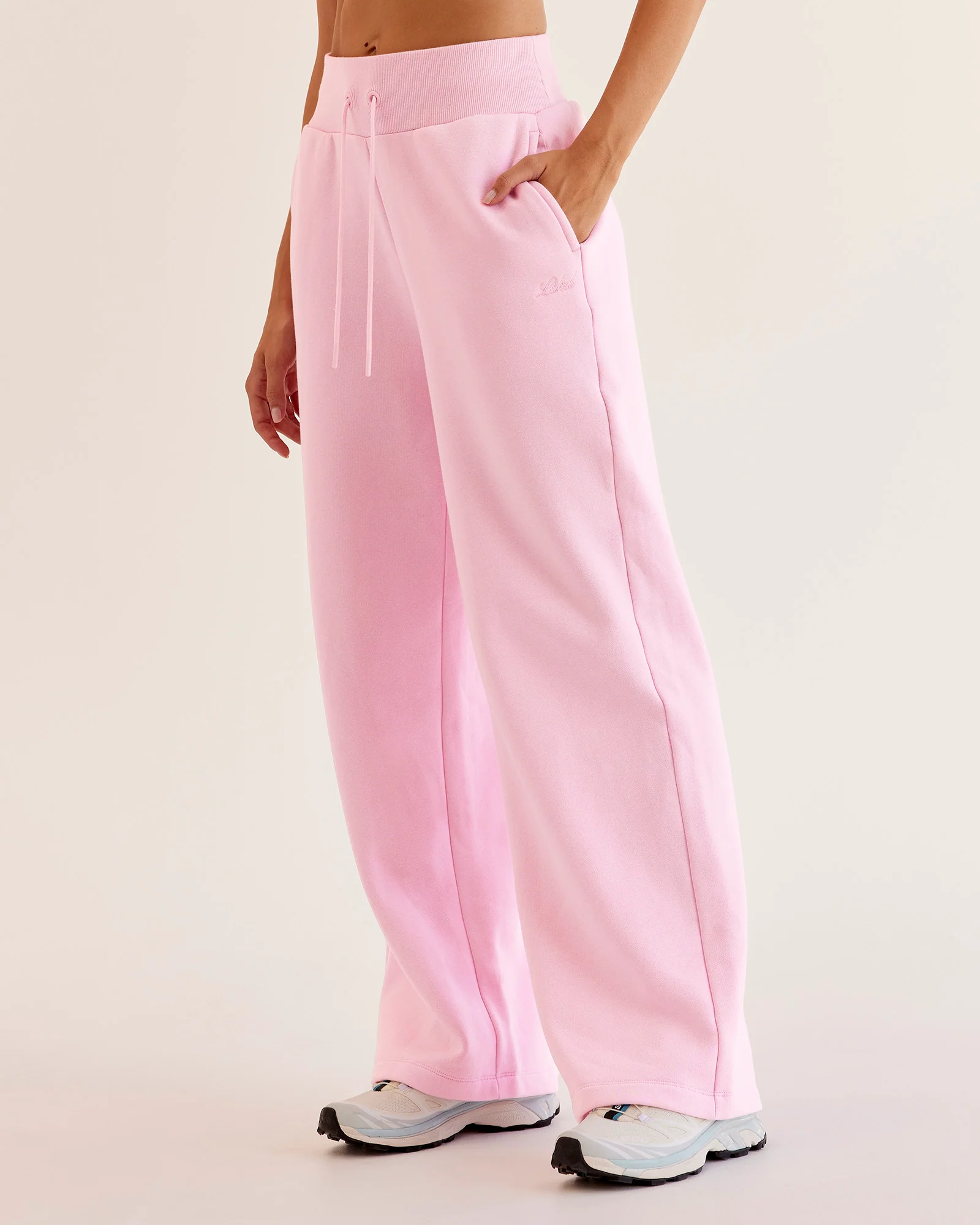 9503-go-to-script-wide-leg-track-pant-marshmallow-1.webp Go-To Script Wide Leg Track Pant - Marshmallow
