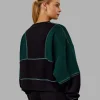 9529-stitch-up-oversized-fleece-sweater-black-dark-moss-4.webp Stitch Up Oversized Fleece Sweater - Black-Dark Moss