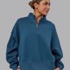 MVP 1/2 Zip Oversized Sweater - Indigo