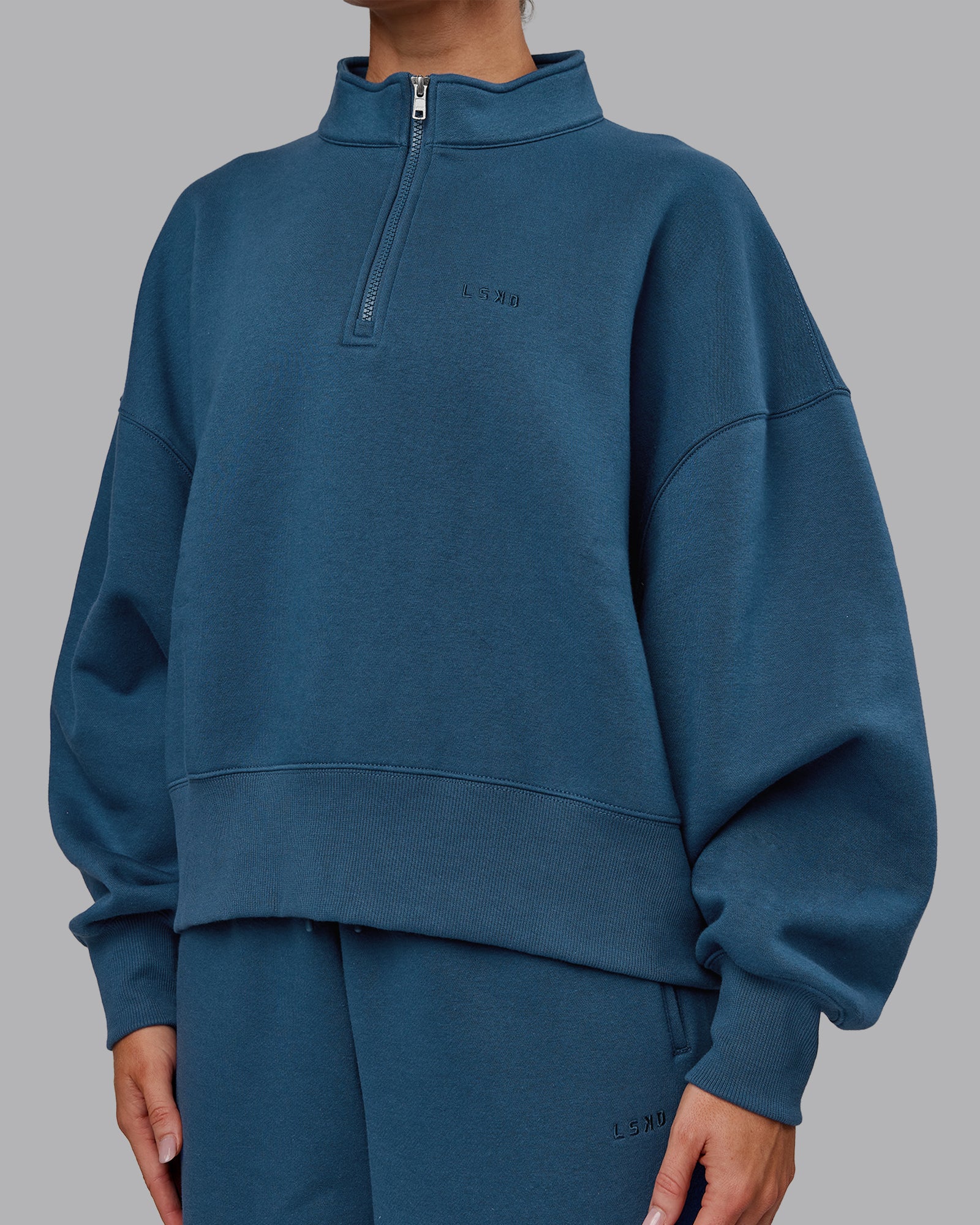 MVP 1/2 Zip Oversized Sweater - Indigo