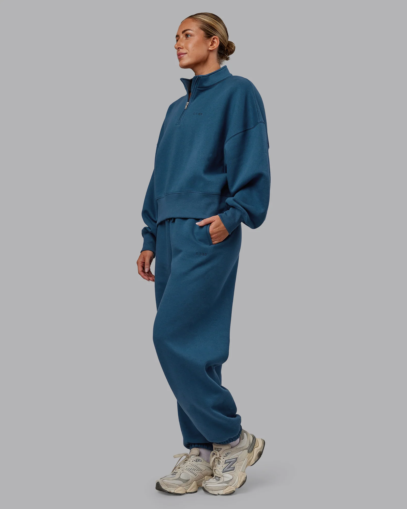 MVP 1/2 Zip Oversized Sweater - Indigo