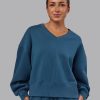 9629-mvp-v-neck-oversized-sweater-indigo-1.jpg MVP V Neck Oversized Sweater - Indigo