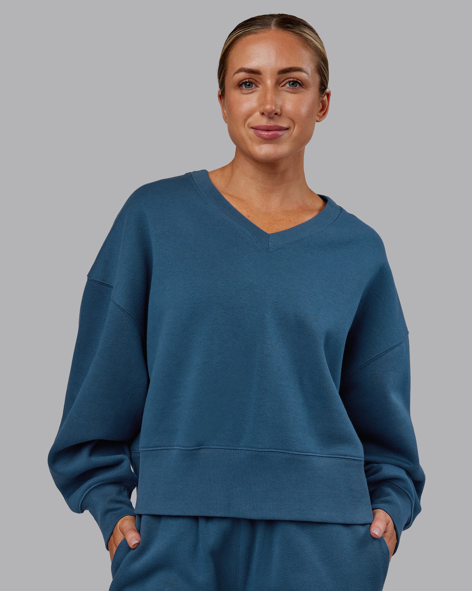 9629-mvp-v-neck-oversized-sweater-indigo-1.jpg MVP V Neck Oversized Sweater - Indigo