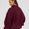 9656-mvp-1-2-zip-oversized-sweater-cherry-lacquer-4.webp MVP 1/2 Zip Oversized Sweater - Cherry Lacquer
