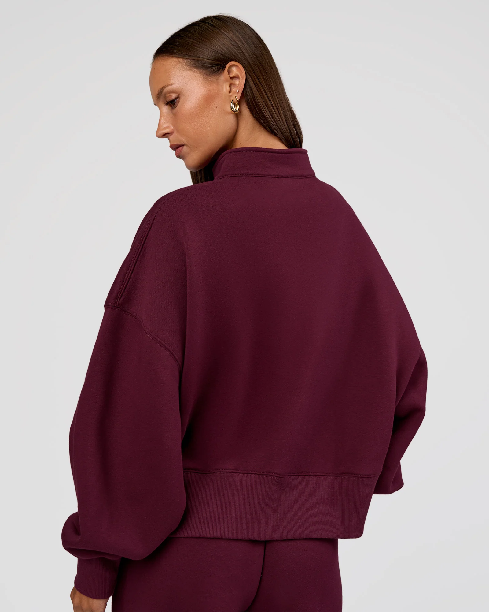 9656-mvp-1-2-zip-oversized-sweater-cherry-lacquer-4.webp MVP 1/2 Zip Oversized Sweater - Cherry Lacquer