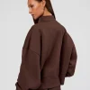MVP 1/2 Zip Oversized Sweater - Hot Chocolate