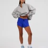 MVP 1/2 Zip Oversized Sweater - Light Grey Marl