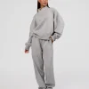 MVP 1/2 Zip Oversized Sweater - Light Grey Marl