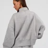 MVP 1/2 Zip Oversized Sweater - Light Grey Marl
