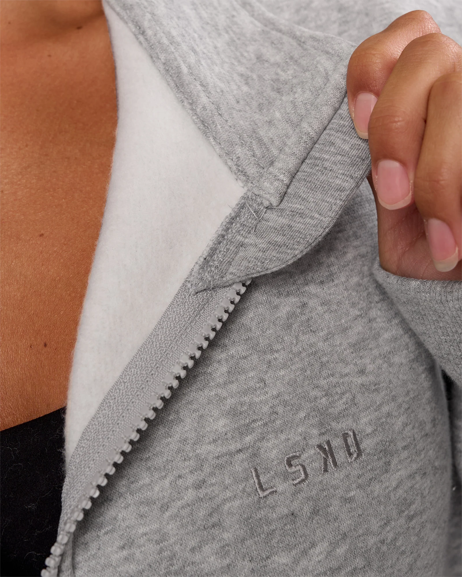 MVP 1/2 Zip Oversized Sweater - Light Grey Marl