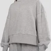 MVP 1/2 Zip Oversized Sweater - Light Grey Marl