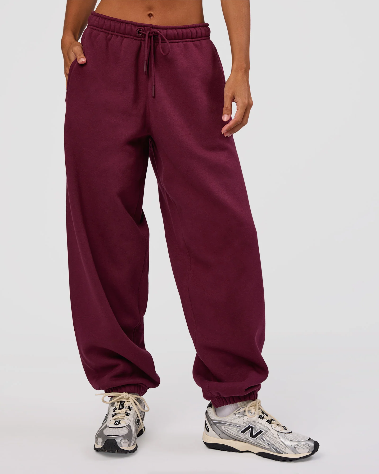 MVP Oversized Slouchy Fit Track Pant - Cherry Lacquer