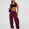 MVP Oversized Slouchy Fit Track Pant - Cherry Lacquer