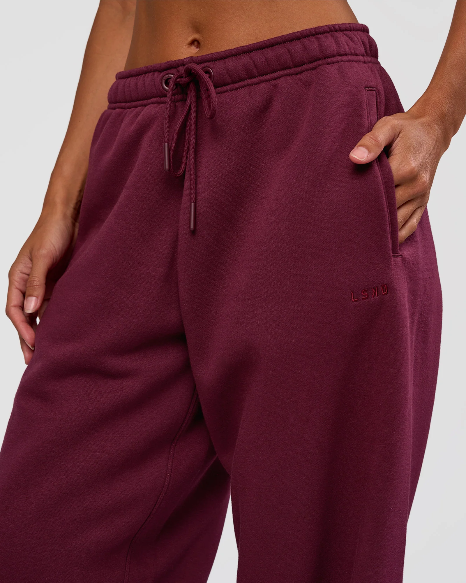 MVP Oversized Slouchy Fit Track Pant - Cherry Lacquer