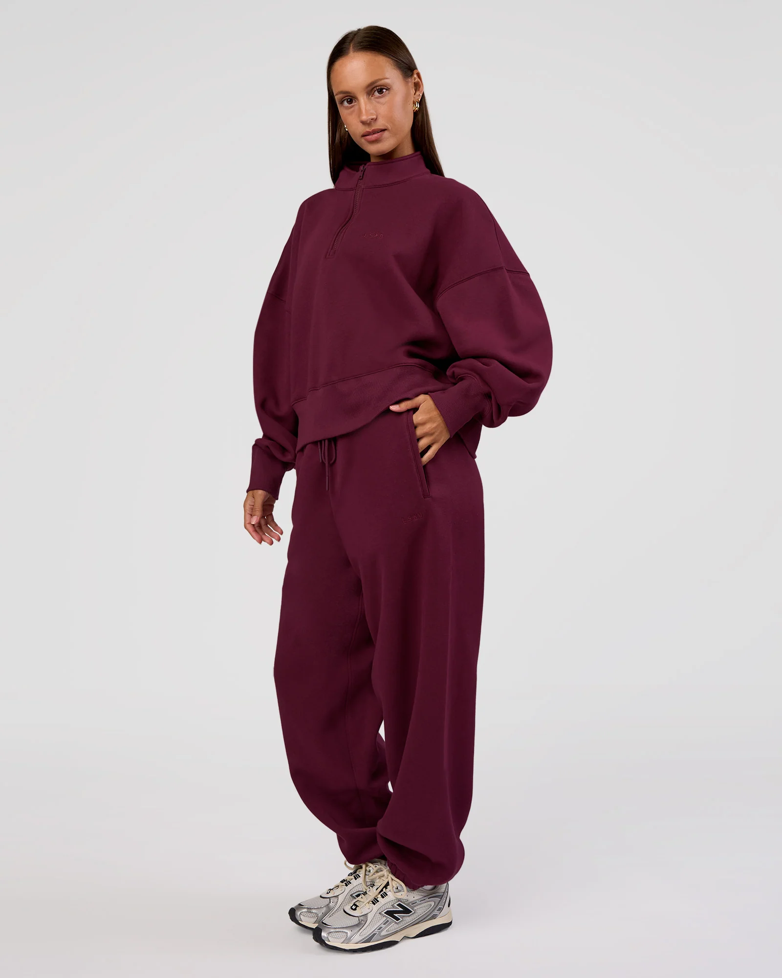 MVP Oversized Slouchy Fit Track Pant - Cherry Lacquer