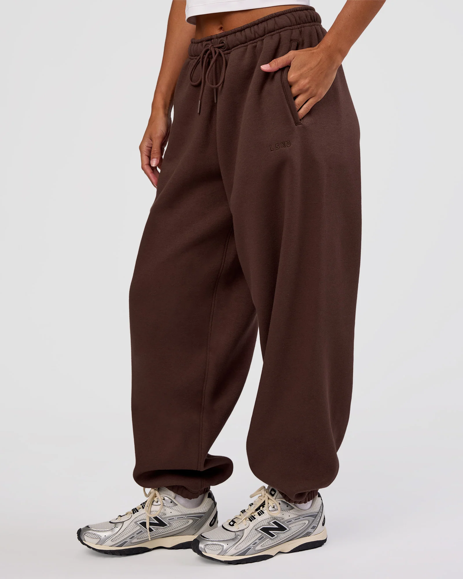 MVP Oversized Slouchy Fit Track Pant - Hot Chocolate