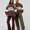 A-Team Sweater Oversize - Cocoa Powder-Off White