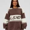 A-Team Sweater Oversize - Cocoa Powder-Off White